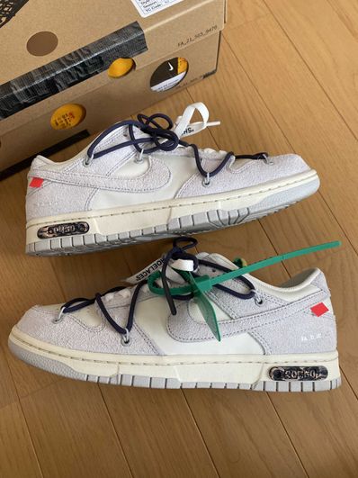 Off-White × Nike Dunk Low "Sail/Neutral Grey/Gridiron"