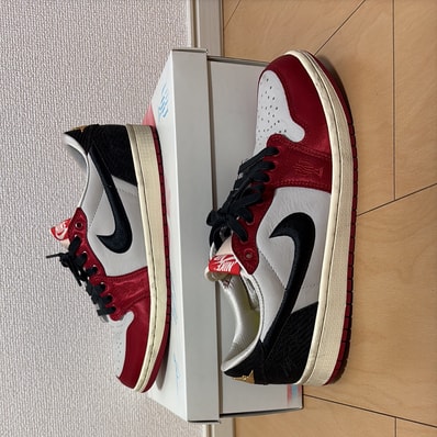 Trophy Room × Nike Air Jordan 1 Low OG "Sail and Varsity Red"