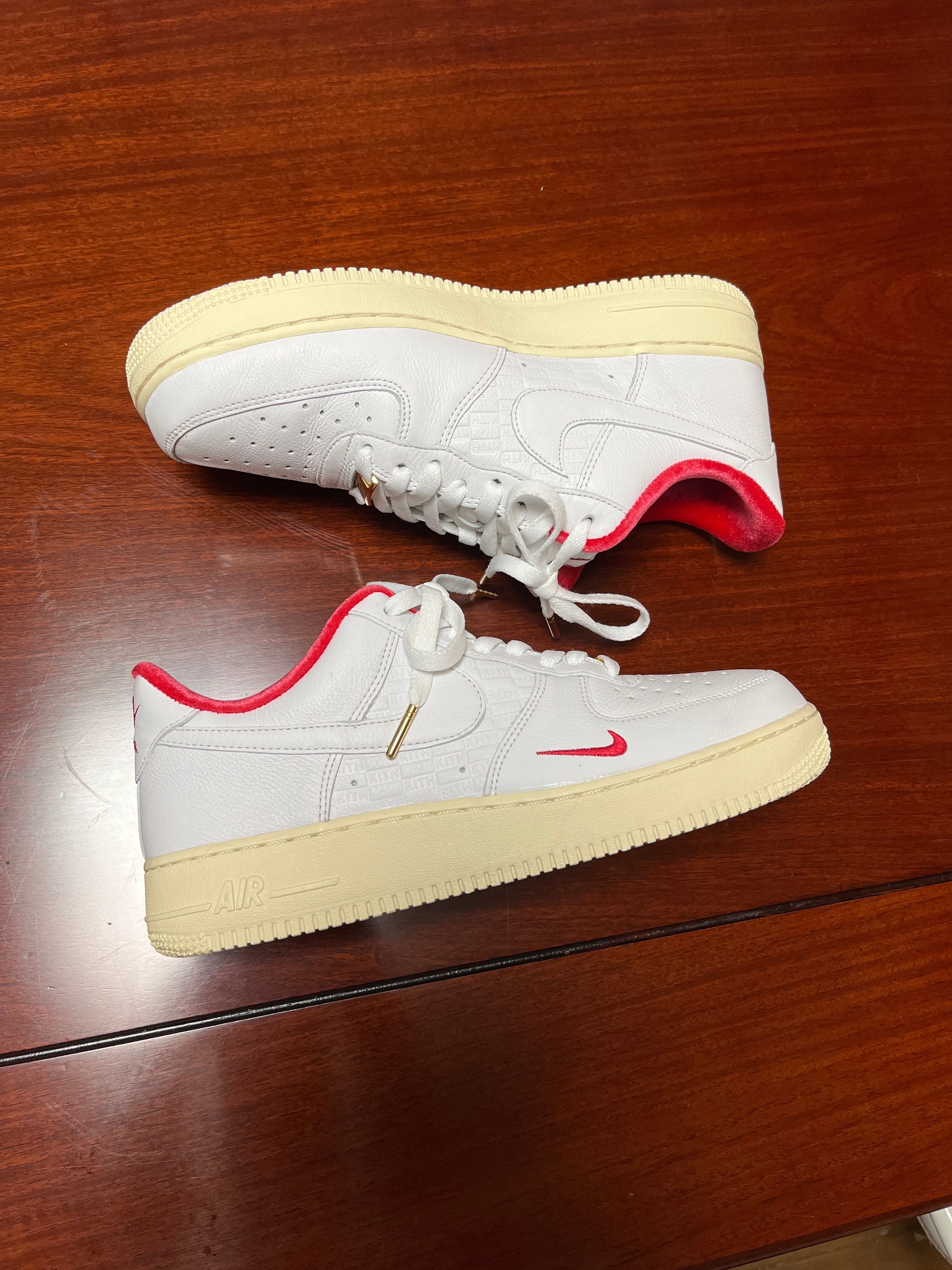 KITH × Nike Air Force 1 Low "White/Red"