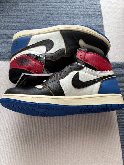 fragment design × UNION × Nike Air Jordan 1 High OG "Black/Varsity Red"