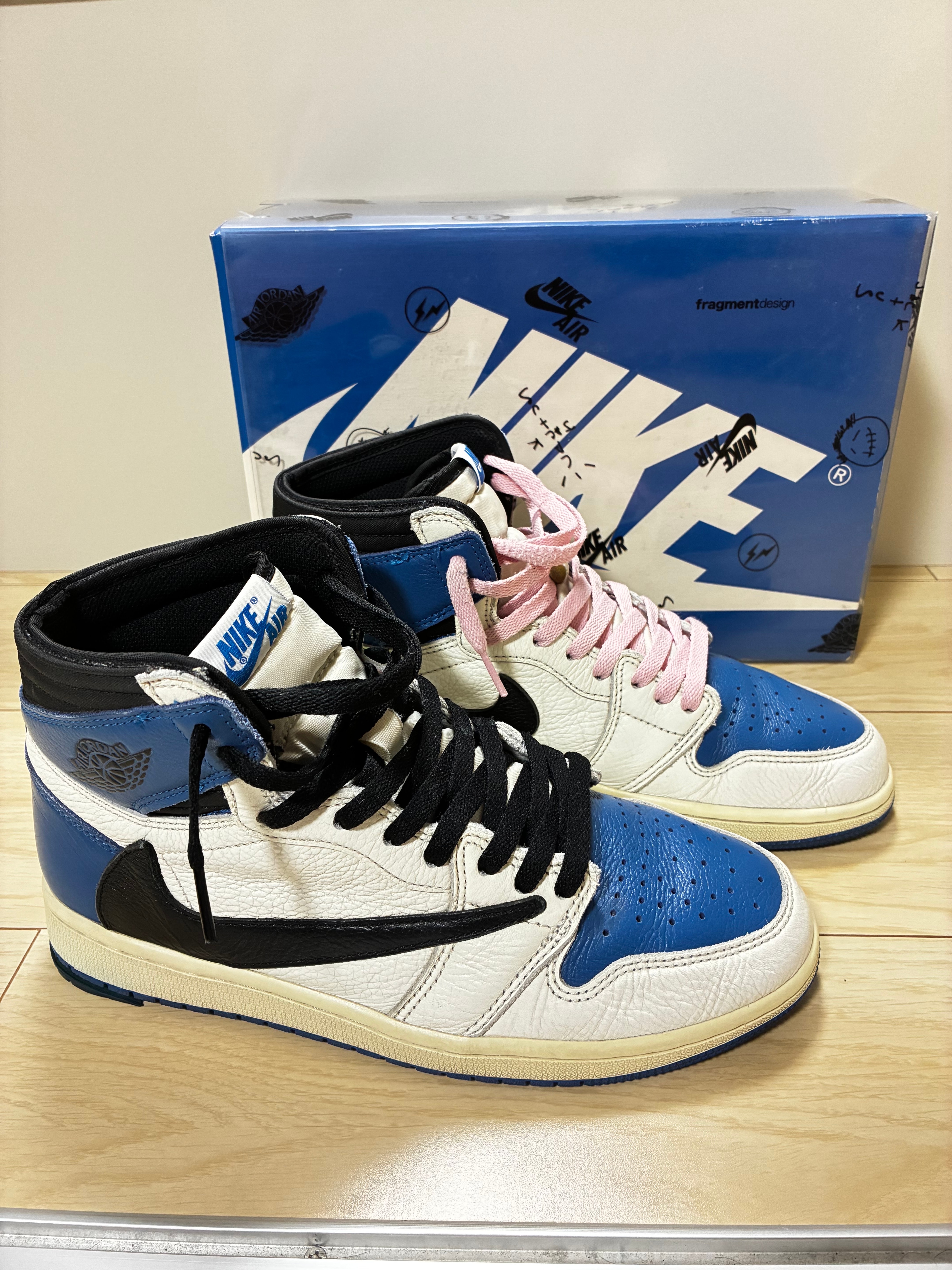 Travis Scott × fragment design × Nike Air Jordan 1 Retro High OG SP "Military Blue"