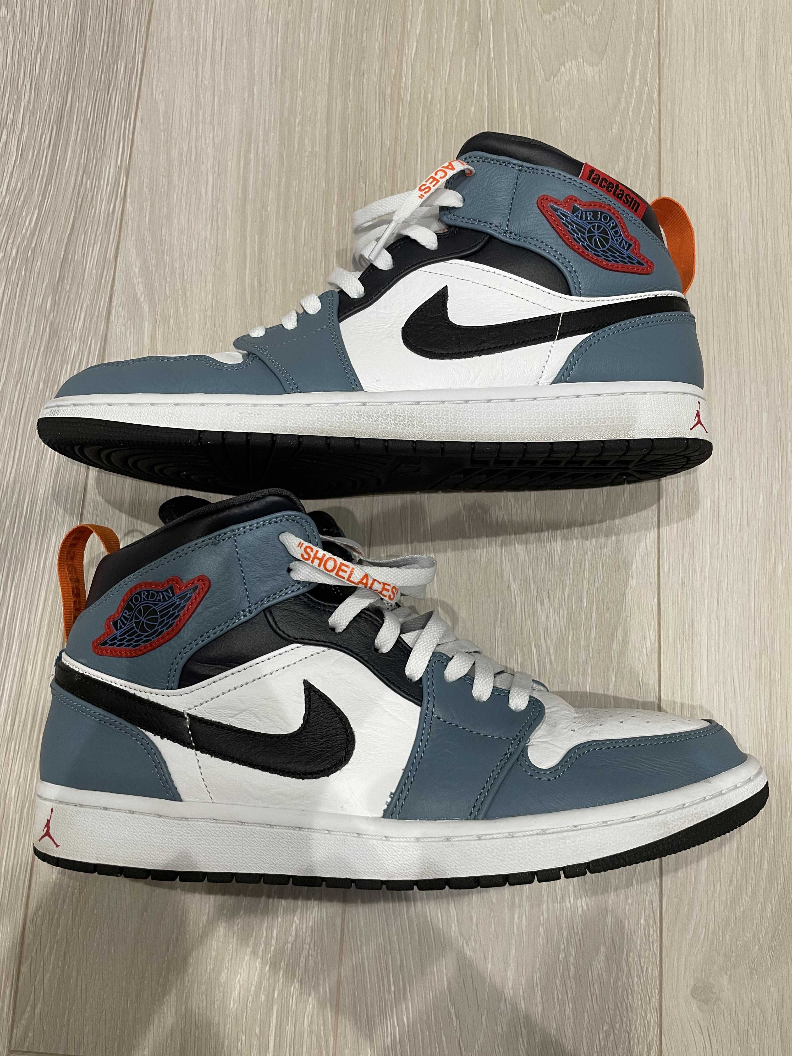 FACETASM × Nike Air Jordan 1 Mid "White/Navy"