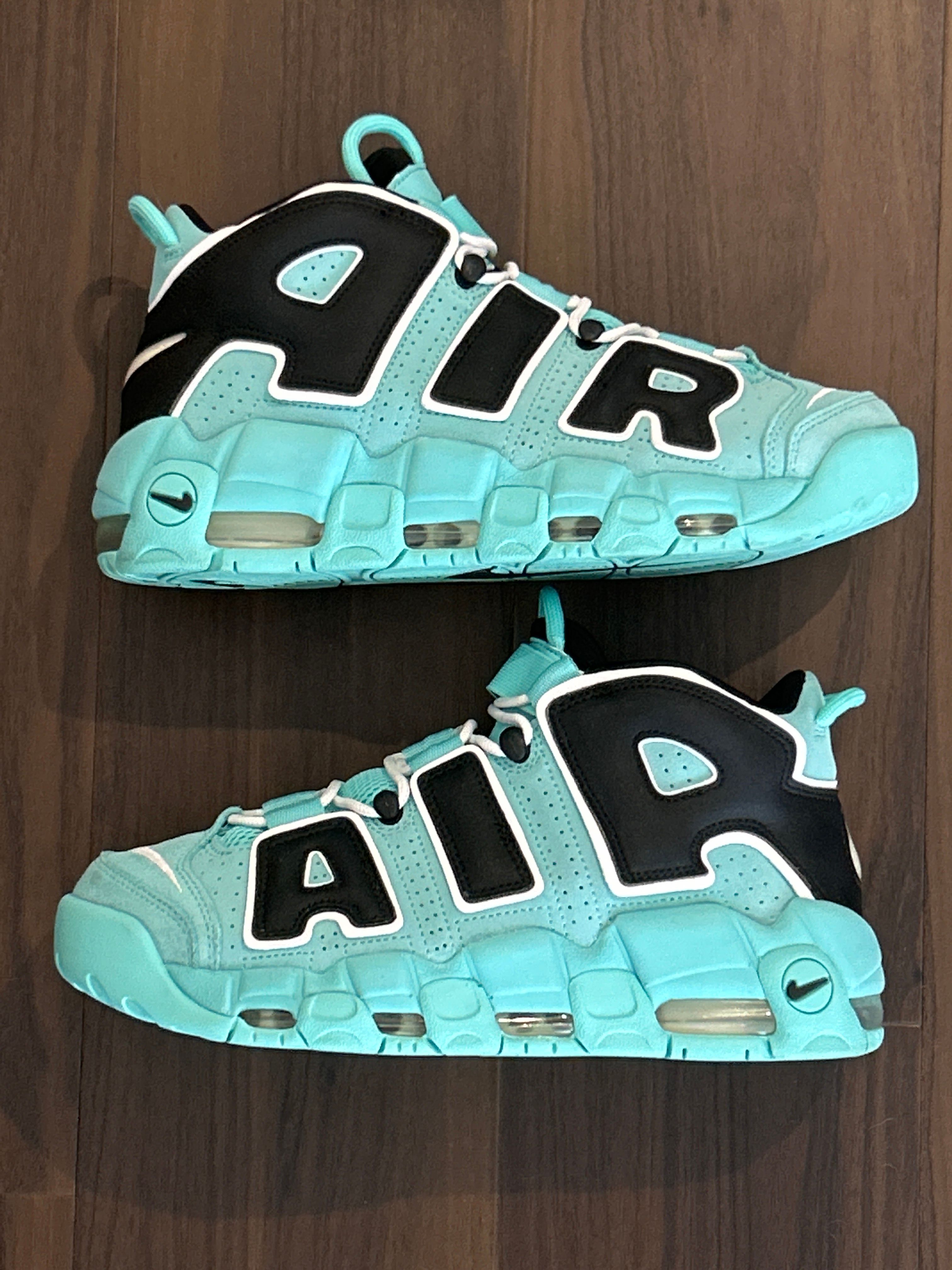 NIKE AIR MORE UPTEMPO "LIGHT AQUA / BLACK / WHITE"