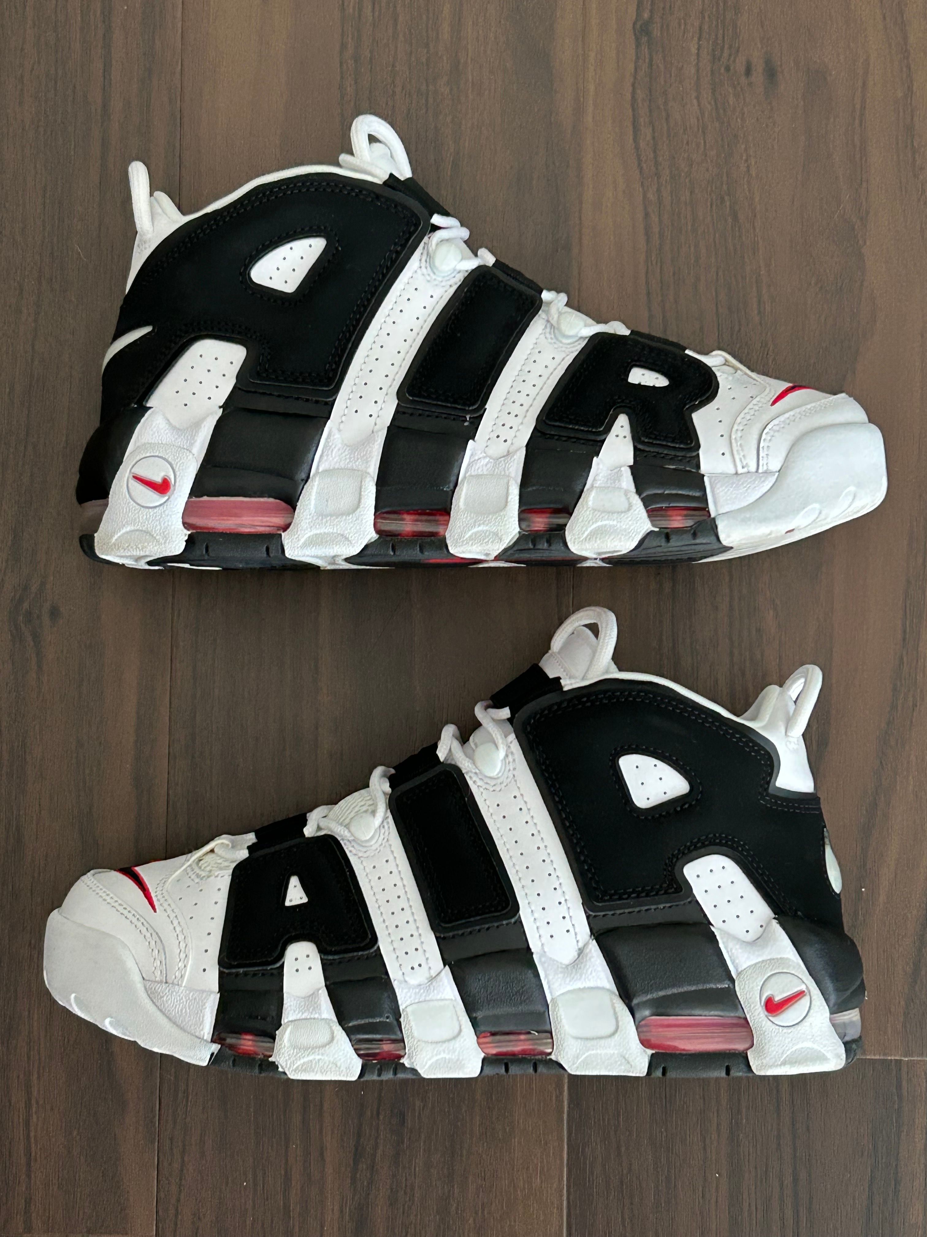 NIKE AIR MORE UPTEMPO "WHITE/BLACK/UNIVERSITY RED"(2020)
