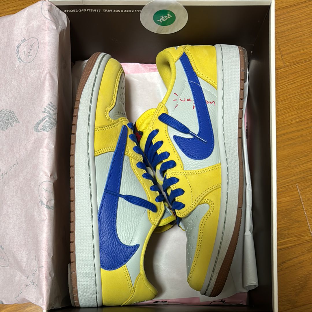 Travis Scott × Nike Women's Air Jordan 1 Retro Low OG "Canary"