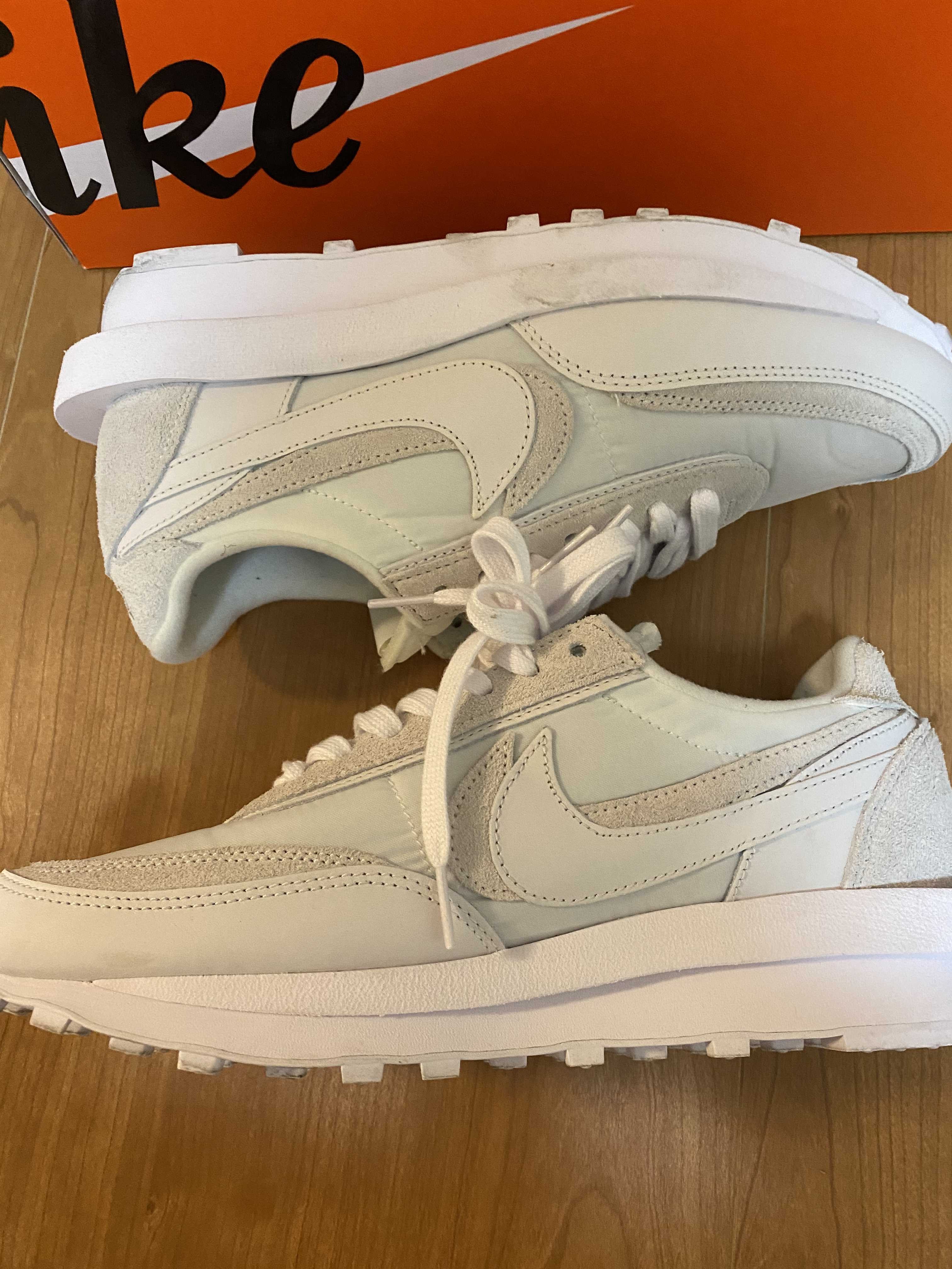 sacai × Nike LDV Waffle "Triple White"