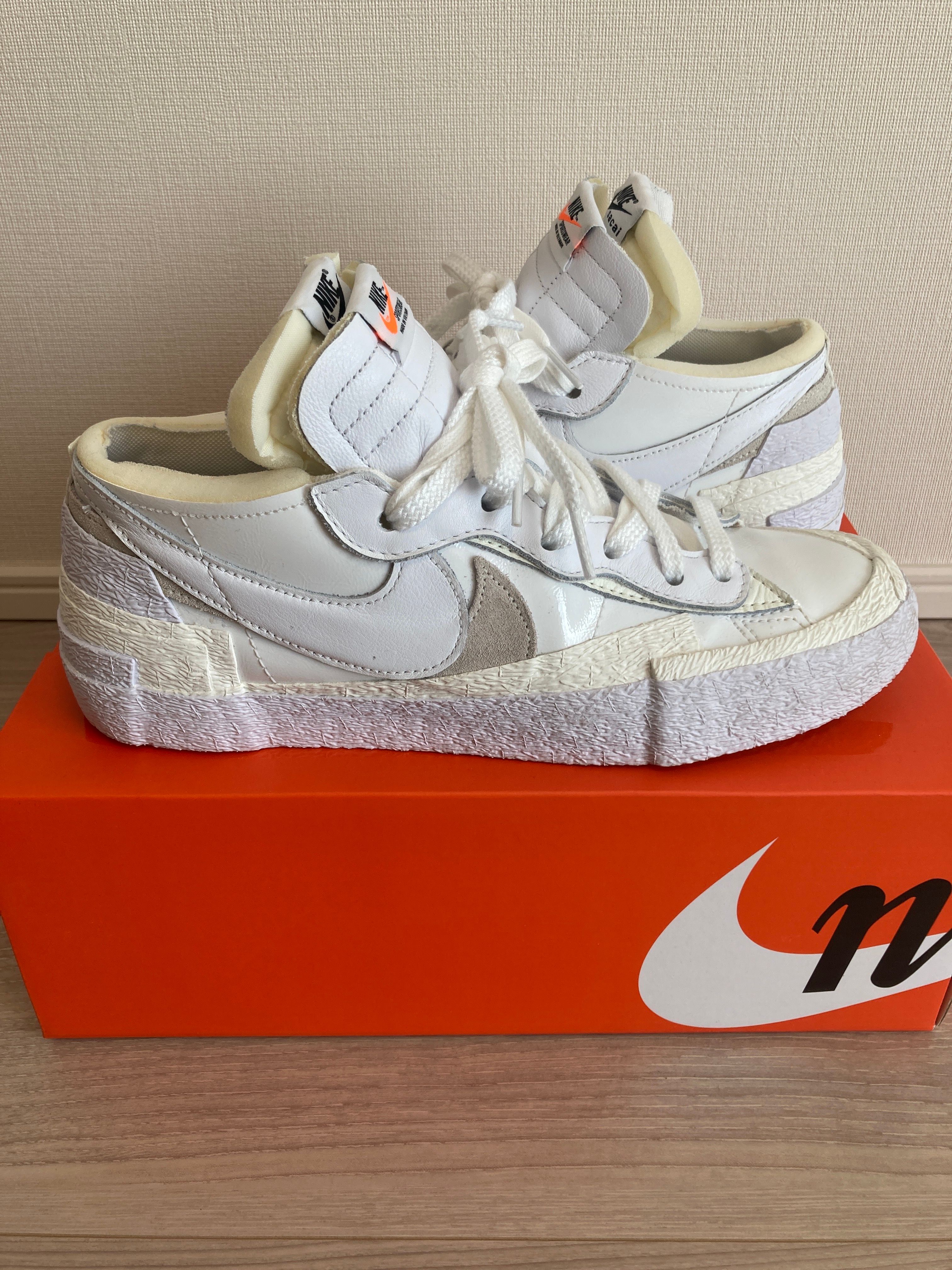sacai × Nike Blazer Low "White Patent Leather"