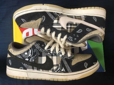 Travis Scott × Nike SB Dunk Low "Black/Parachute Beige"