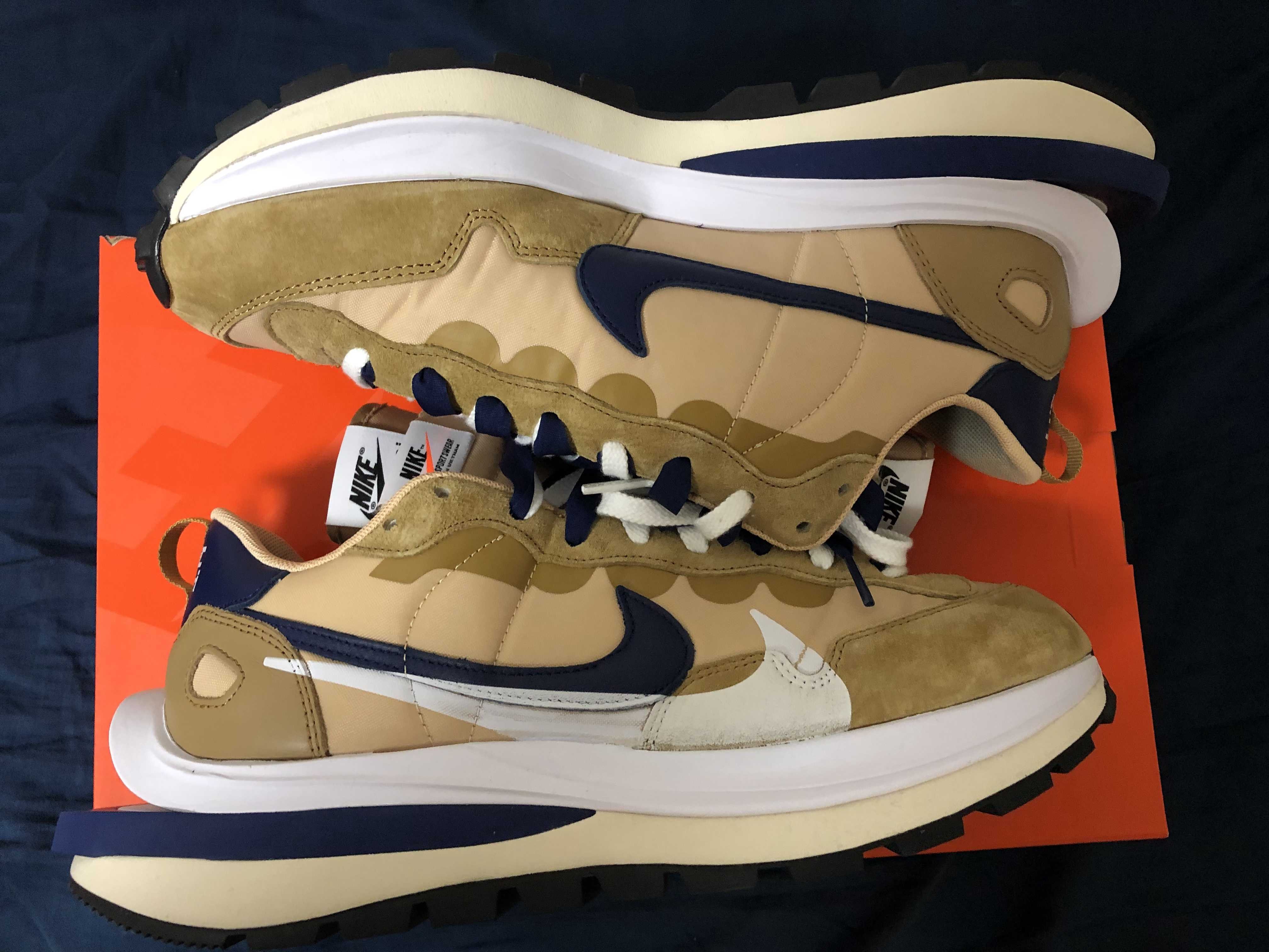 Sacai × Nike Vapor Waffle "Sesame And Blue Void"