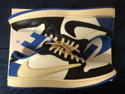 Travis Scott × fragment design × Nike Air Jordan 1 Low OG SP "Military Blue"
