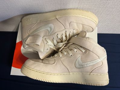 Stussy × Nike Air Force 1 Mid "Fossil Stone"