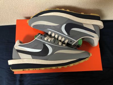 CLOT × Sacai × Nike LD Waffle "Grey Obsidian/Cool Grey"