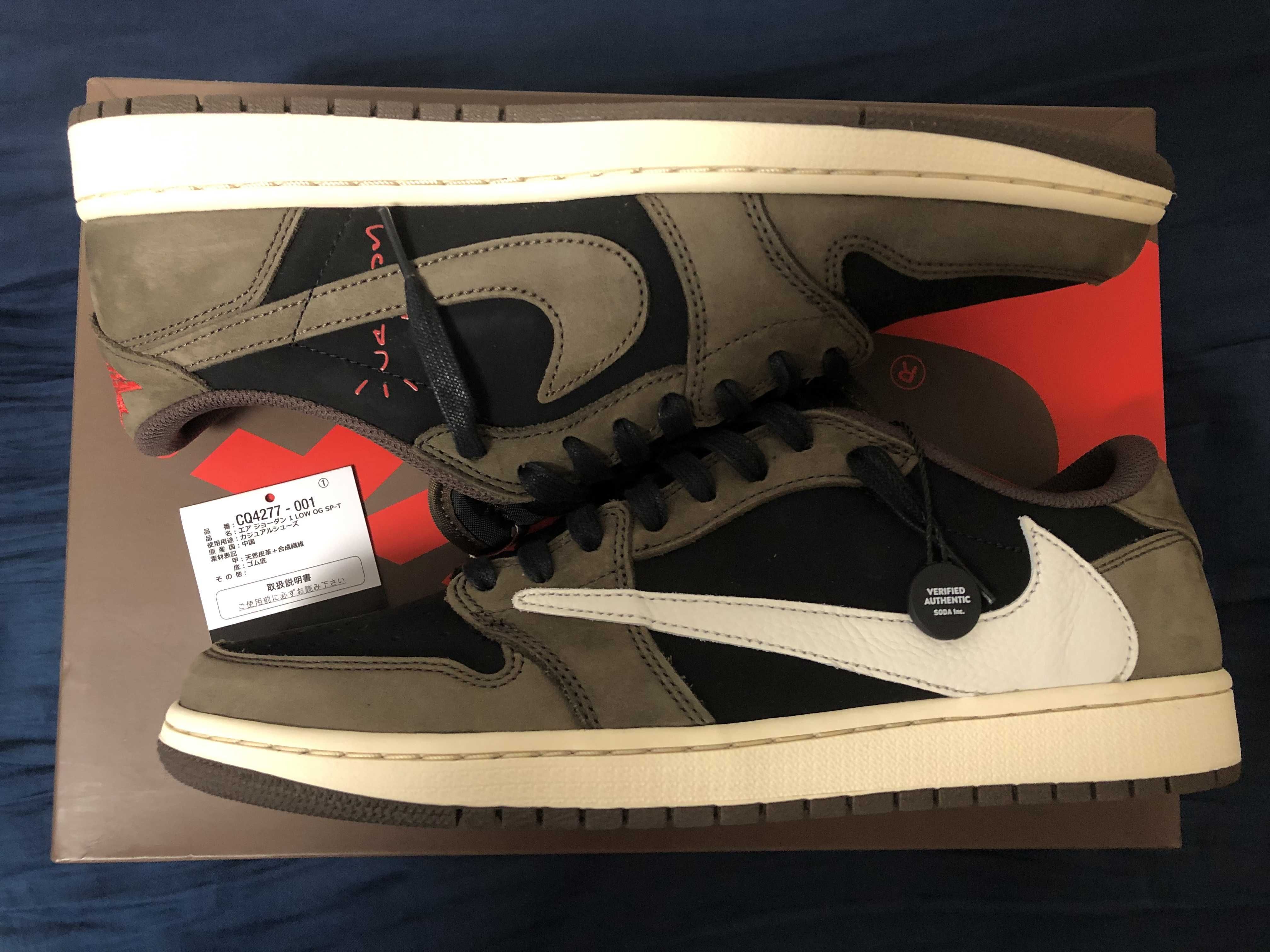 Travis Scott × Nike Air Jordan 1 Low OG SP-T "Black/Dark Mocha"