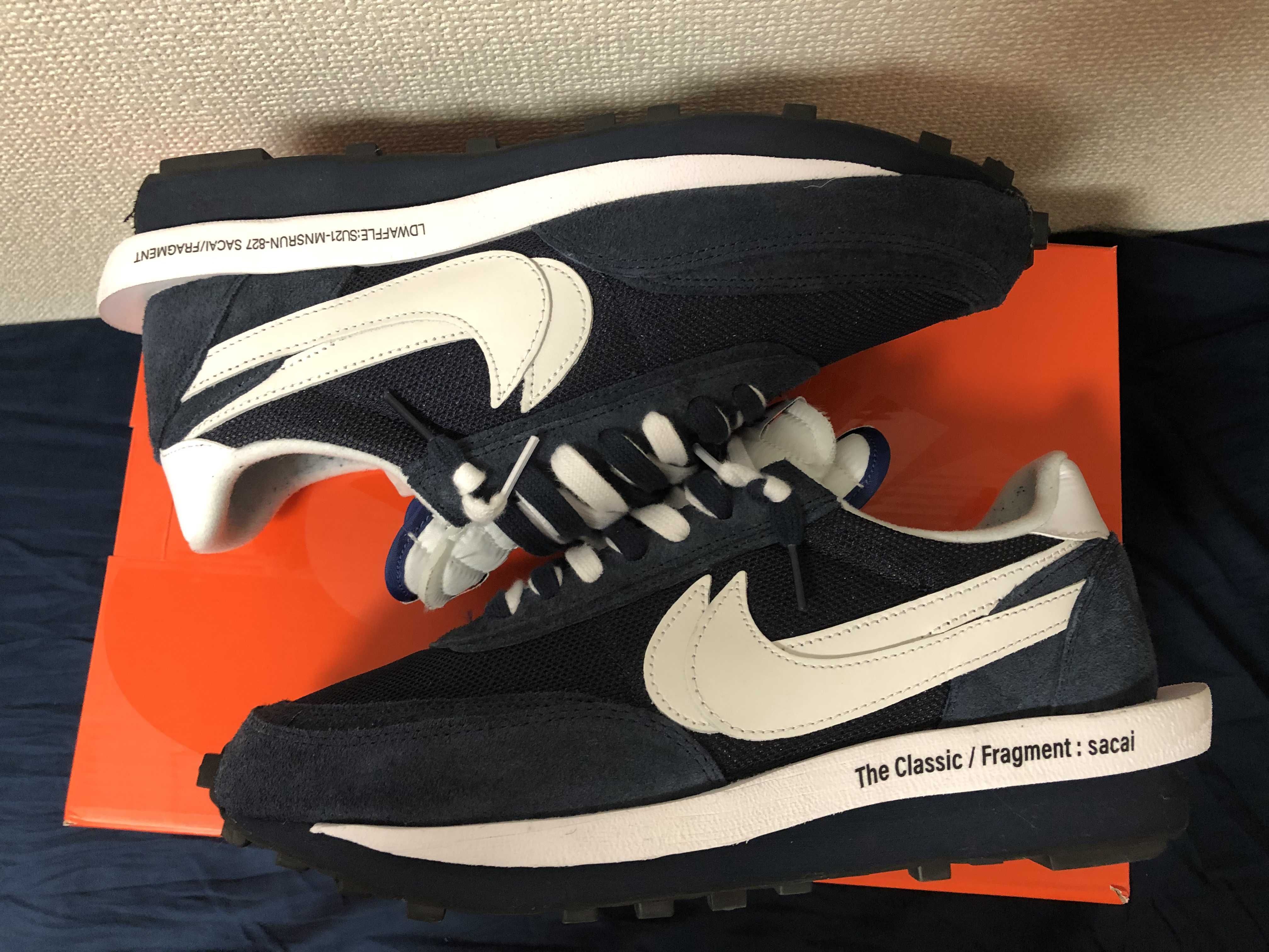 Fragment × sacai × Nike LD Waffle "Blackended Blue"