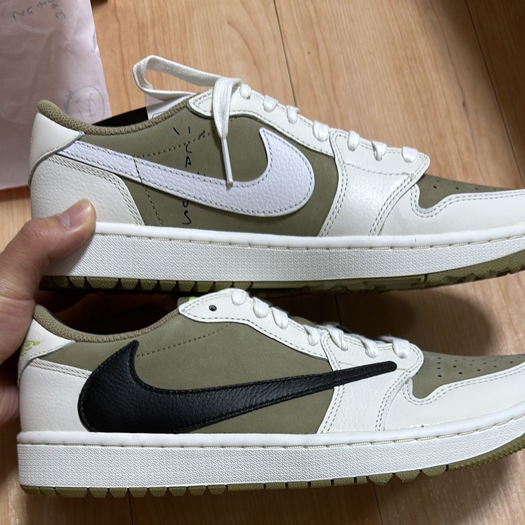 Travis Scott × Nike Air Jordan 1 Low Golf NRG "Neutral Olive"