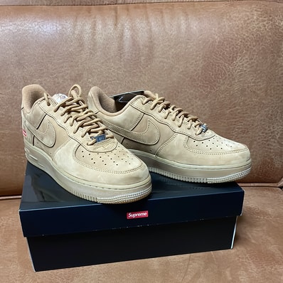 Supreme × Nike Air Force 1 Low "Flax/Wheat"