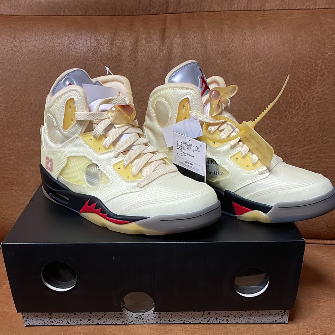 Off-White × Nike Air Jordan 5 "Sail"  