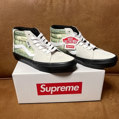 Supreme × Vans Dollar Skate Grosso Mid "White"