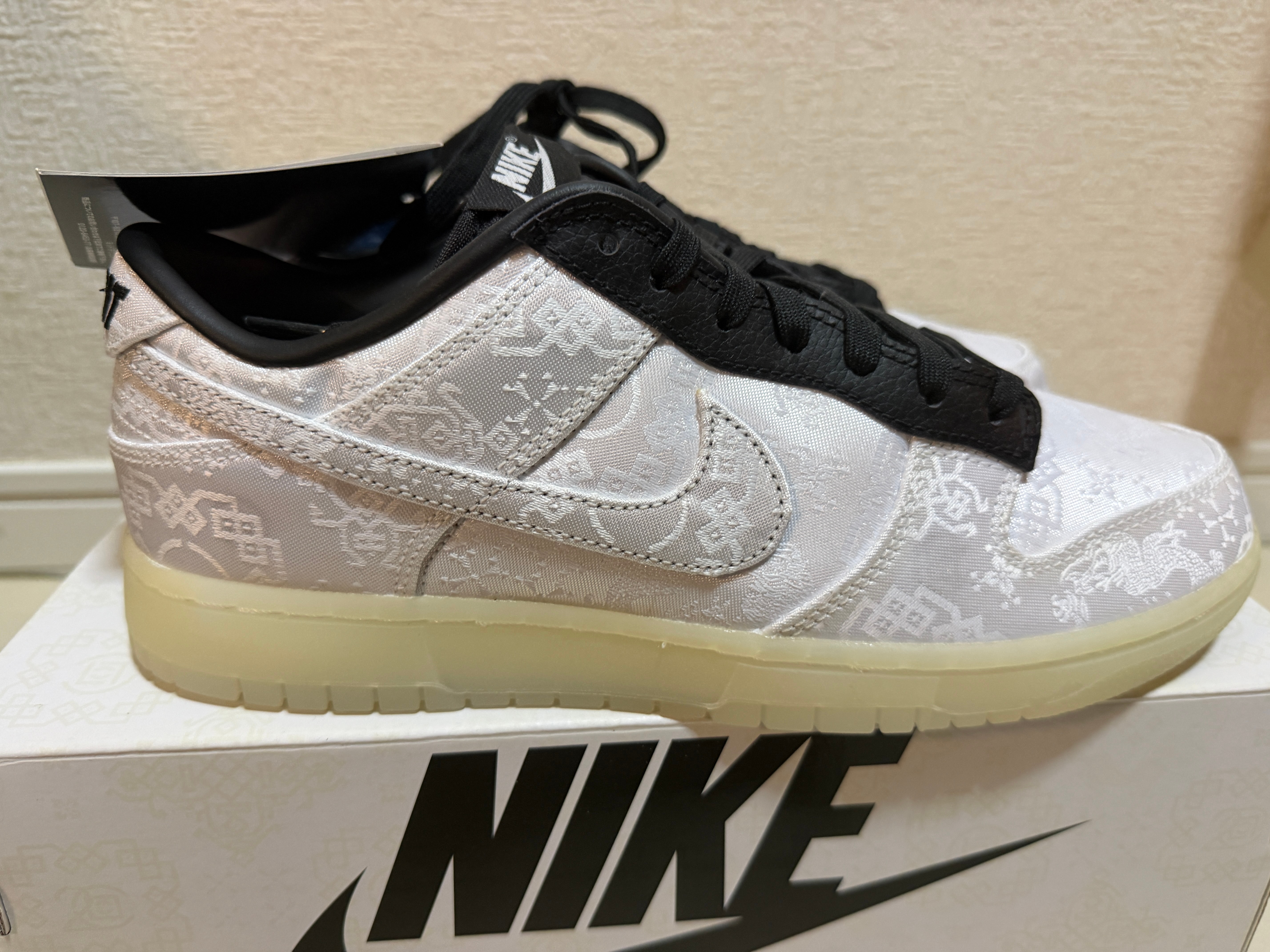 CLOT × Fragment × Nike Dunk Low "Black and White"