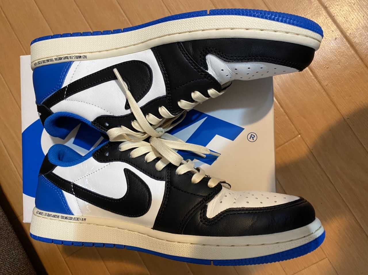 Travis Scott × fragment design × Nike Air Jordan 1 Low OG SP "Military Blue"