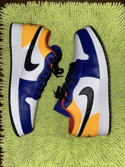 NIKE AIR JORDAN 1 LOW "WHITE/NAVY/YELLOW"