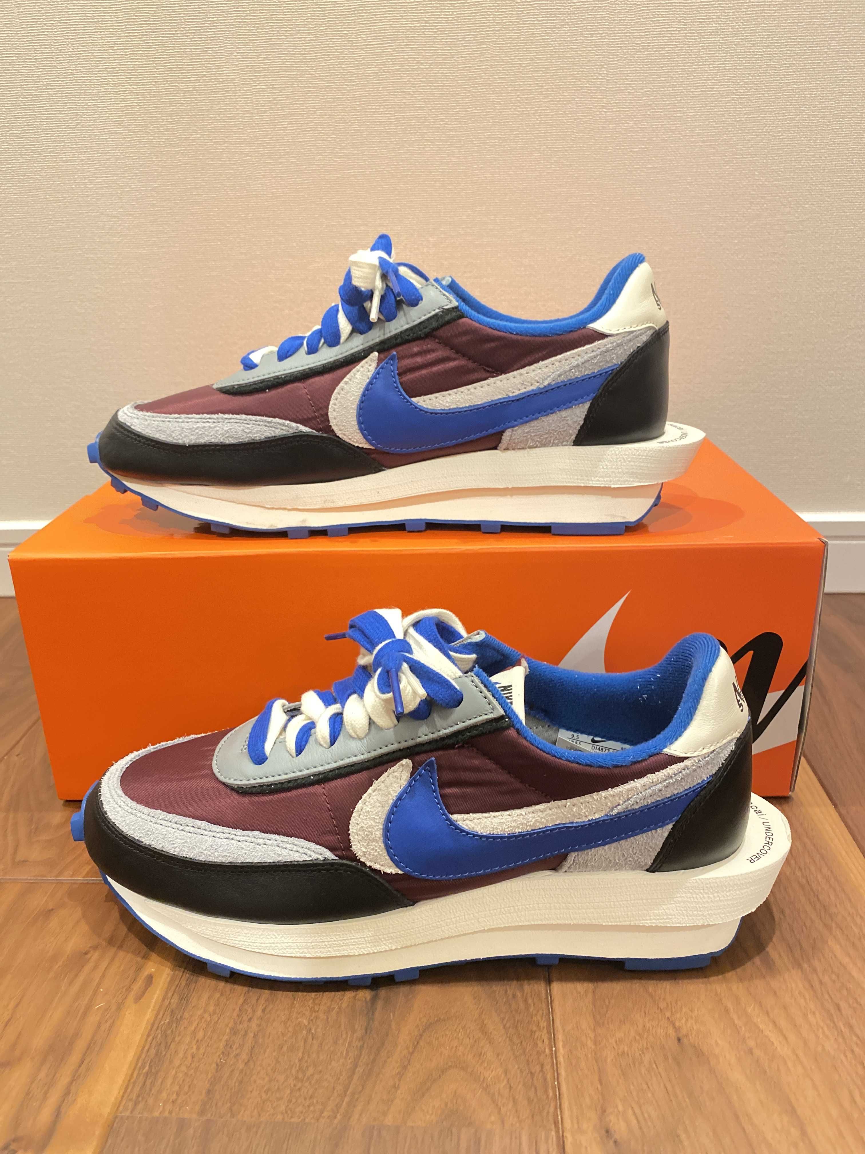 UNDERCOVER × sacai × Nike LD Waffle "Night Maroon/Pale Ivory-Ground Grey-Team Royal"