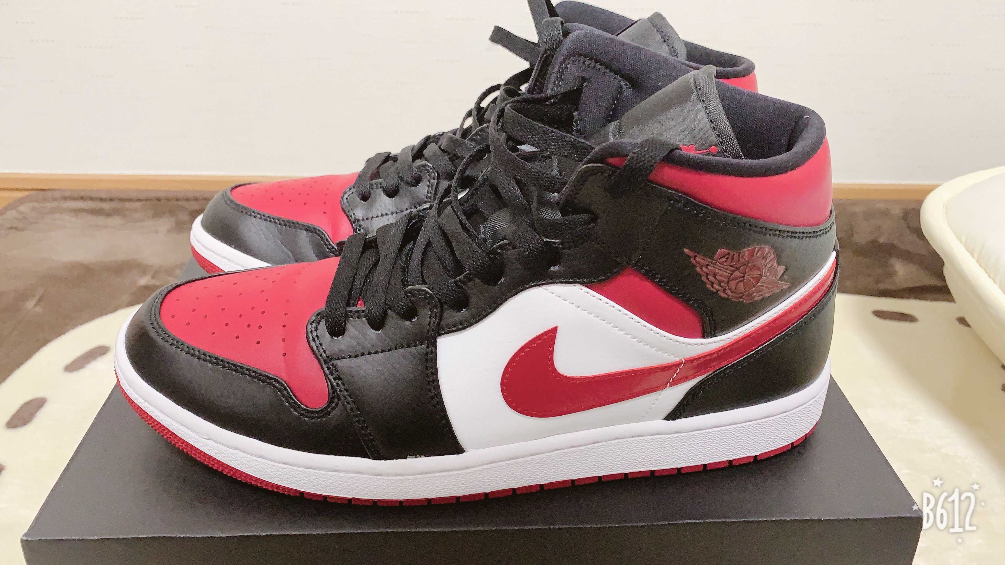 NIKE AIR JORDAN 1 MID "BLACK/RED/WHITE"