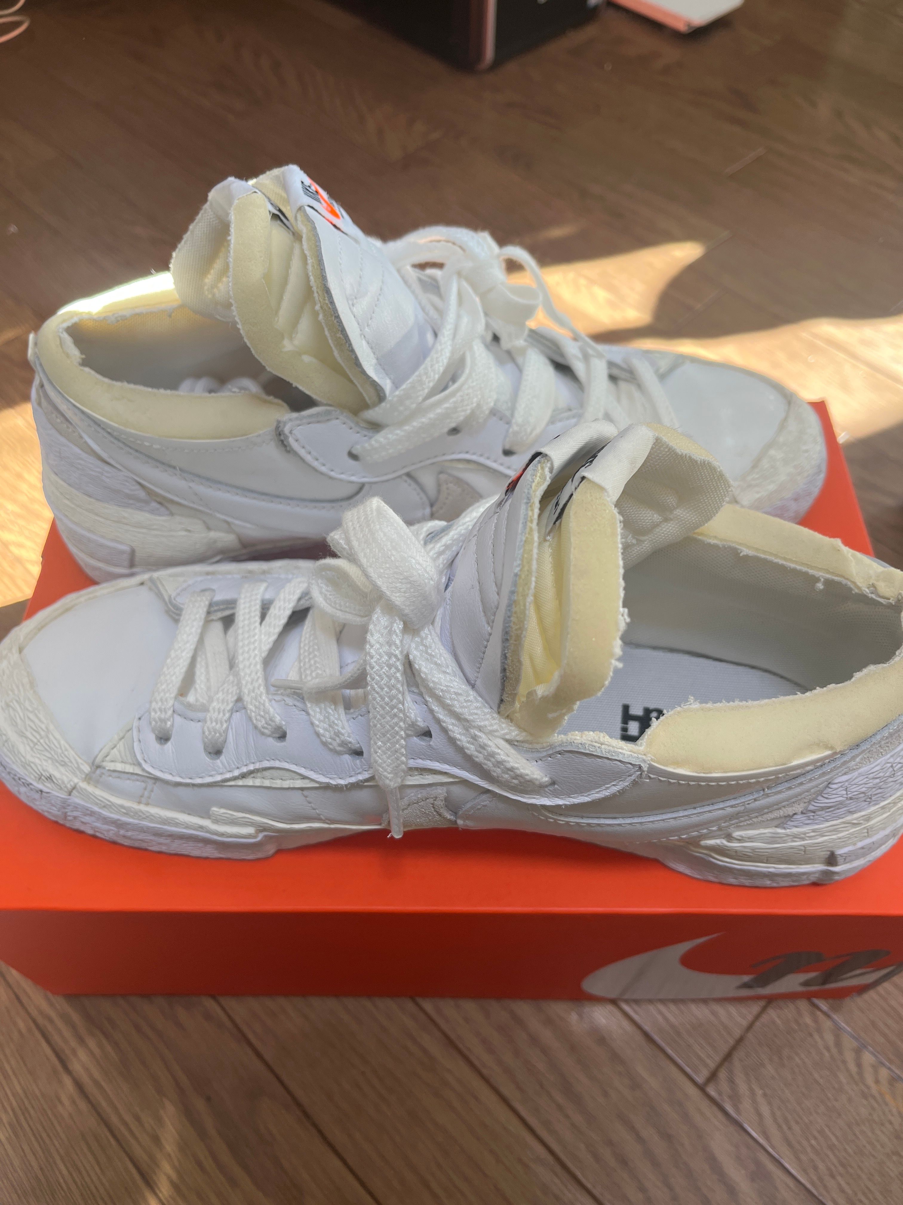 sacai × Nike Blazer Low "White Patent Leather"