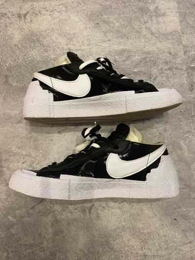 sacai × Nike Blazer Low "Black Patent Leather"