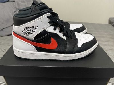 NIKE AIR JORDAN 1 MID "BLACK/CHILE RED/WHITE"