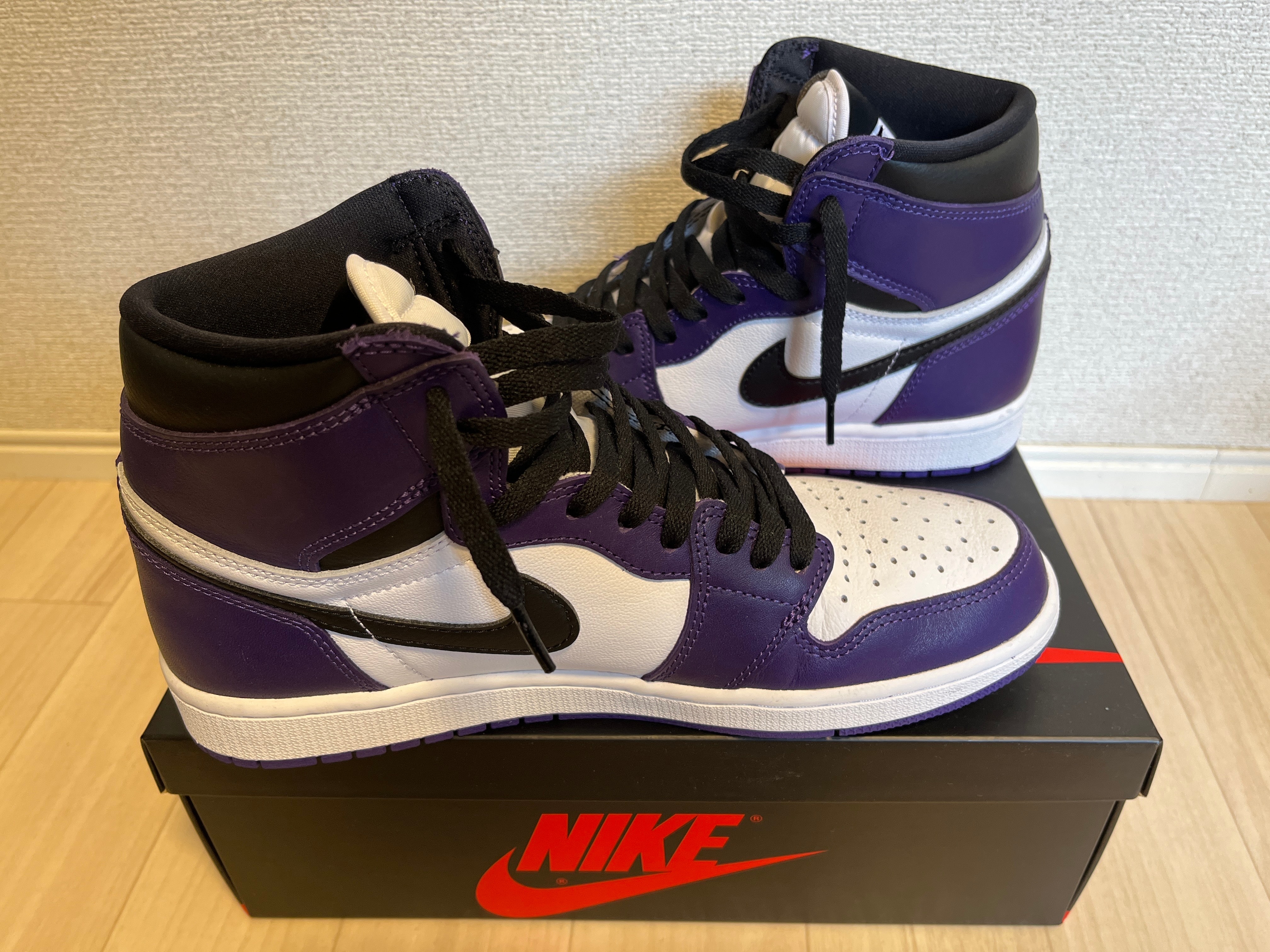 レトロ ハイ OG purple⁄black-white HI コートパープルの通販 ナイキ