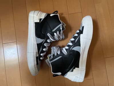 sacai × NIKE BLAZER MID "BLACK/WOLF GREY/WHITE"