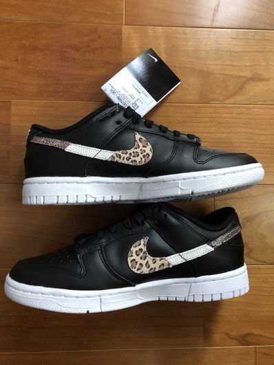 Nike Women's Dunk Low SE "Black/Animal Swoosh/Safari"