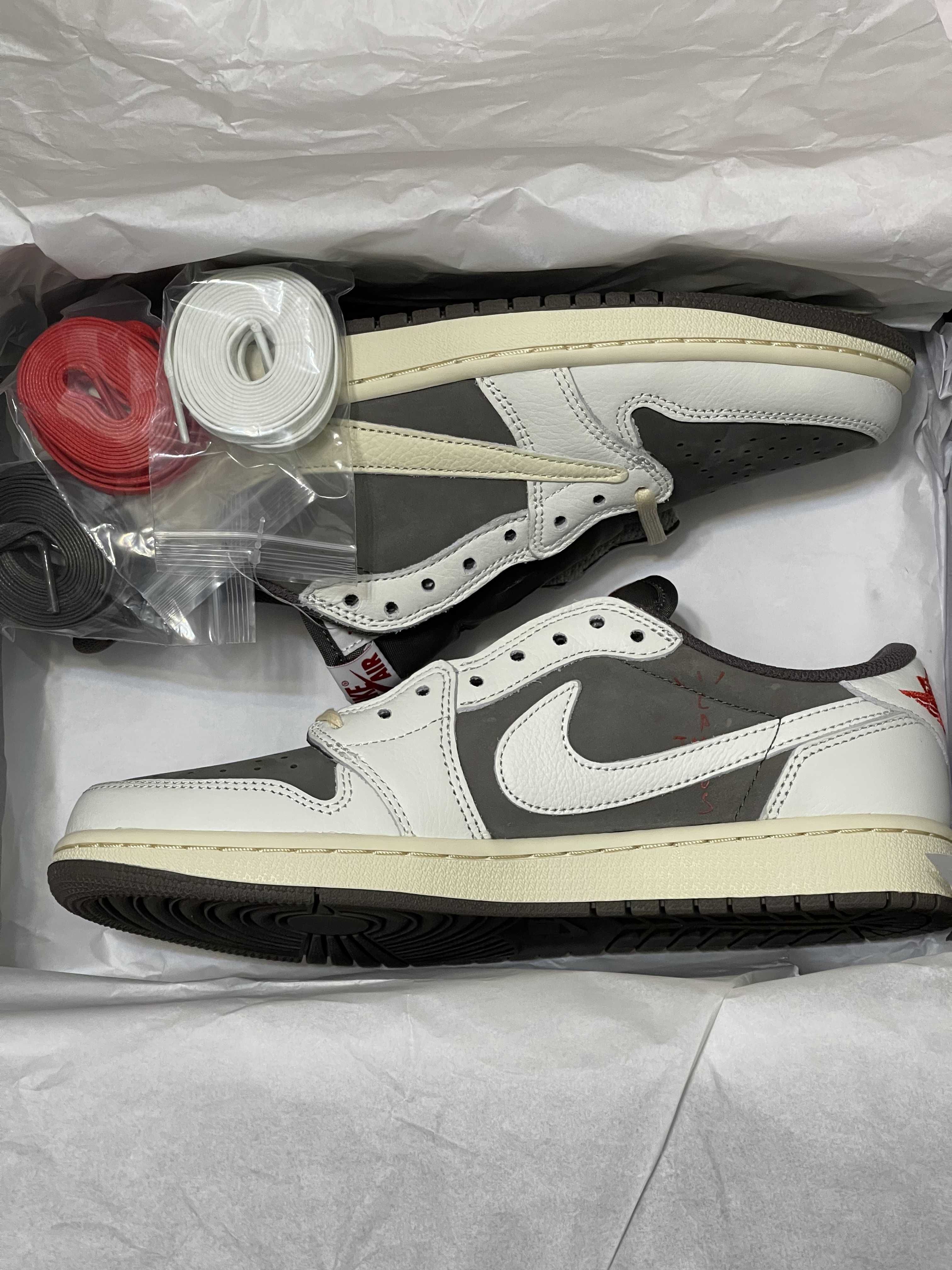 Travis Scott × Nike Air Jordan 1 Low OG SP "Reverse Mocha/Sail and Ridgerock"