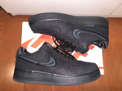 Stussy × Nike Air Force 1 Low "Triple Black"