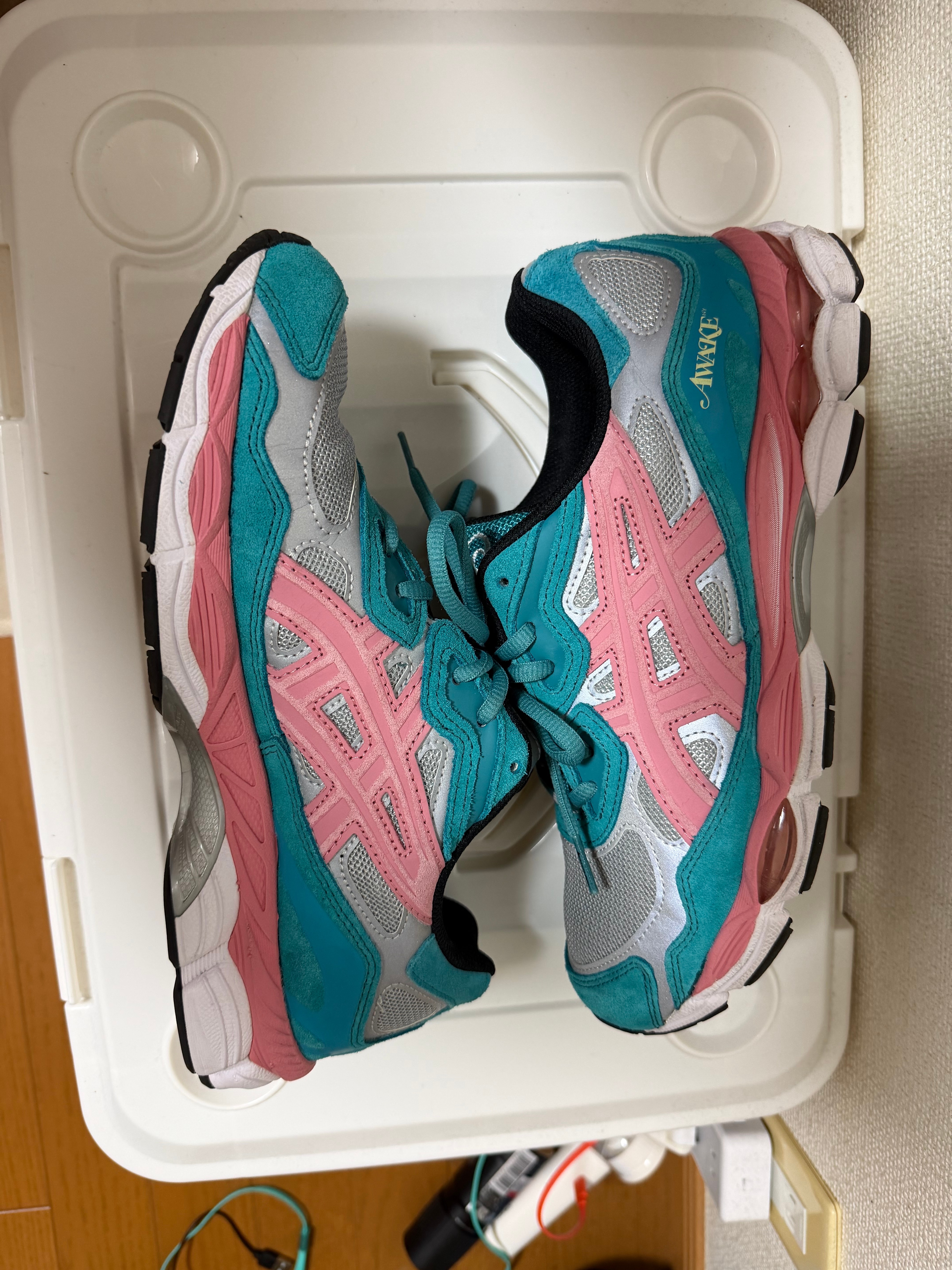 Awake NY × Asics Gel-NYC "Pure Silver/Green Blue Slate"