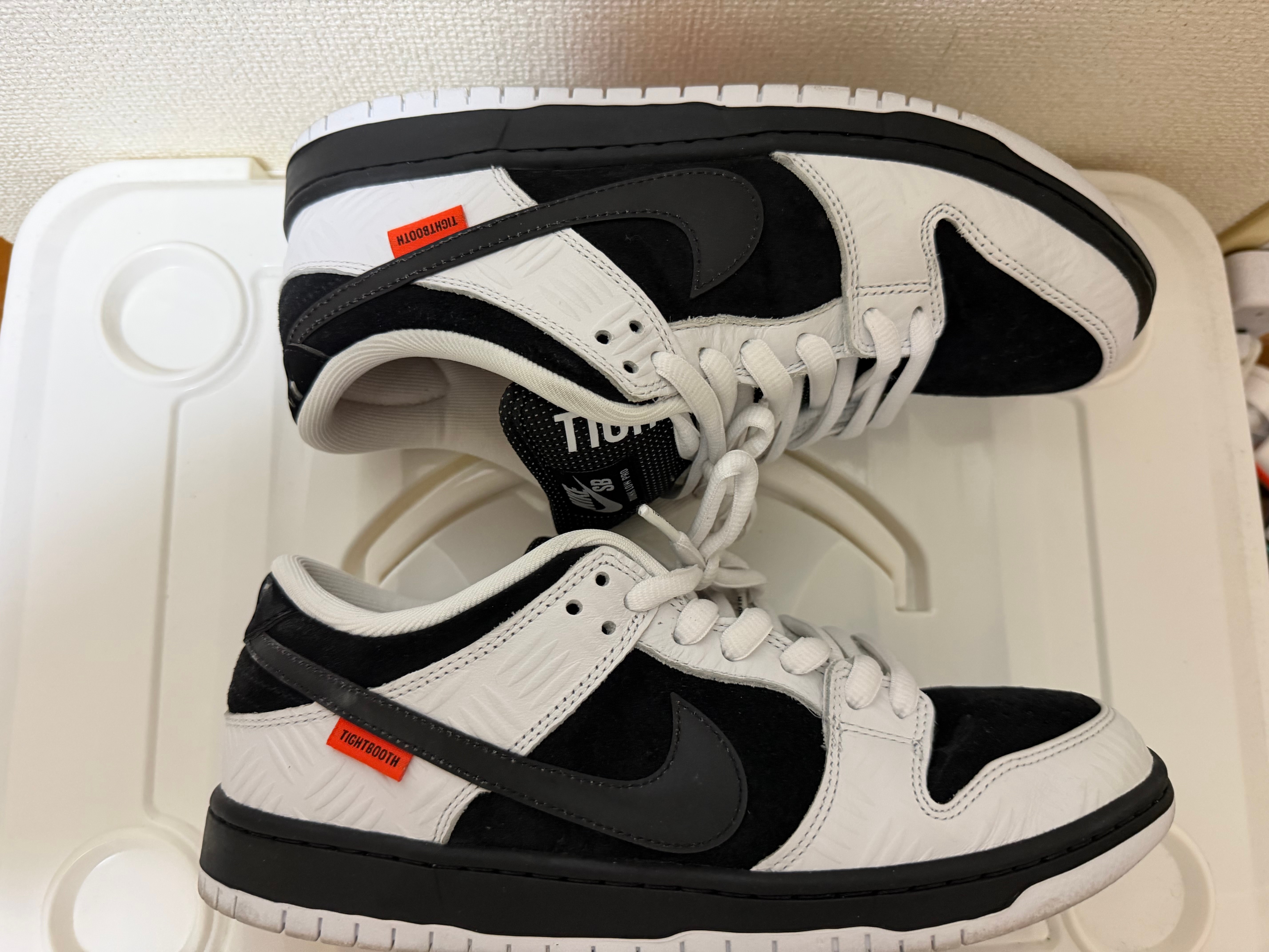 TIGHTBOOTH × Nike SB Dunk Low Pro QS "Black and White"