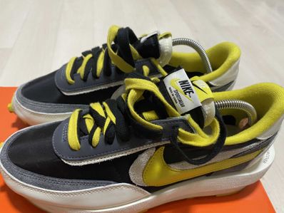UNDERCOVER × sacai × Nike LD Waffle "Black/Sail-Dark Grey-Bright Citron"