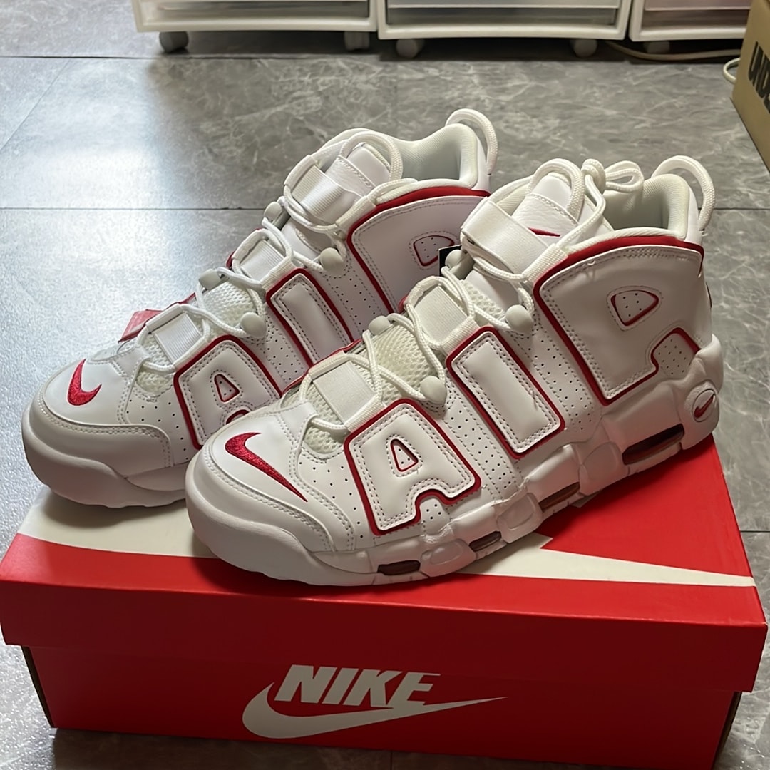 NIKE AIR MORE UPTEMPO "WHITE/VARSITY RED" (2021)
