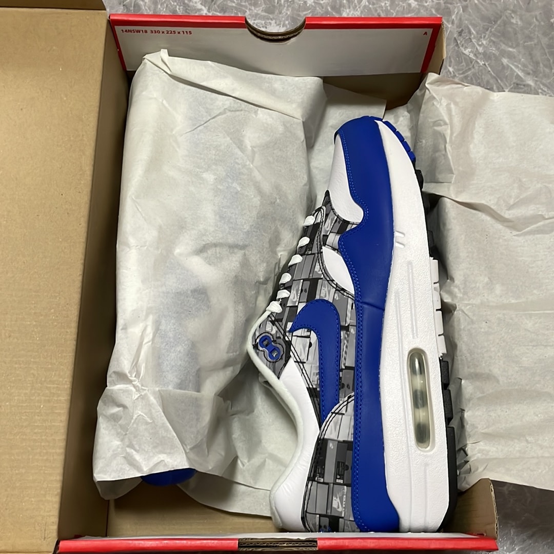atmos × Nike Air Max 1 Blue "We Love Nike"