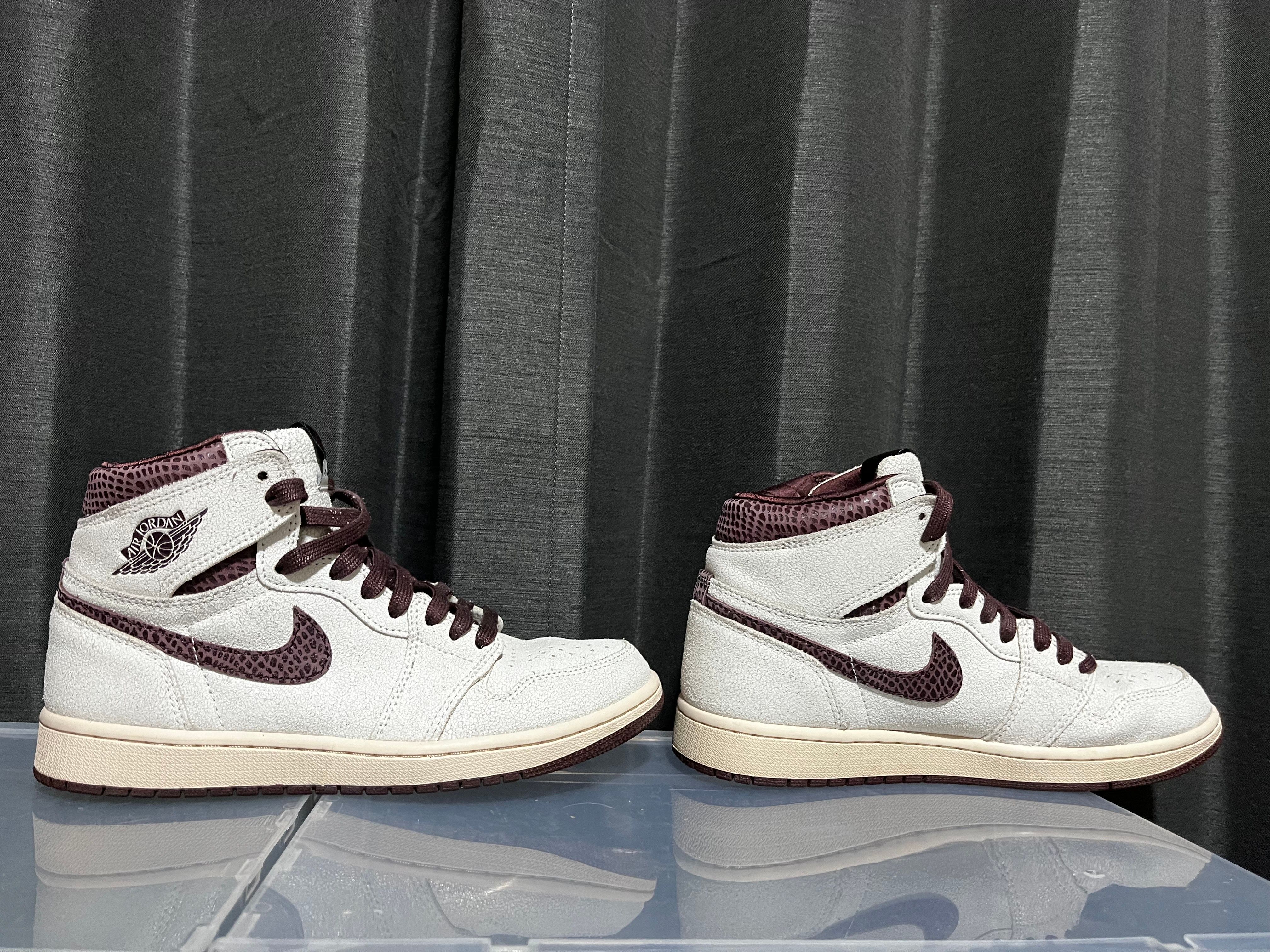 A Ma Maniere × Nike Air Jordan 1 Retro High OG "Sail and Burgundy"