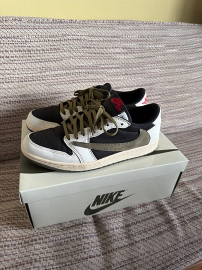 Travis Scott × Nike Women's Air Jordan 1 Low OG "Medium Olive"