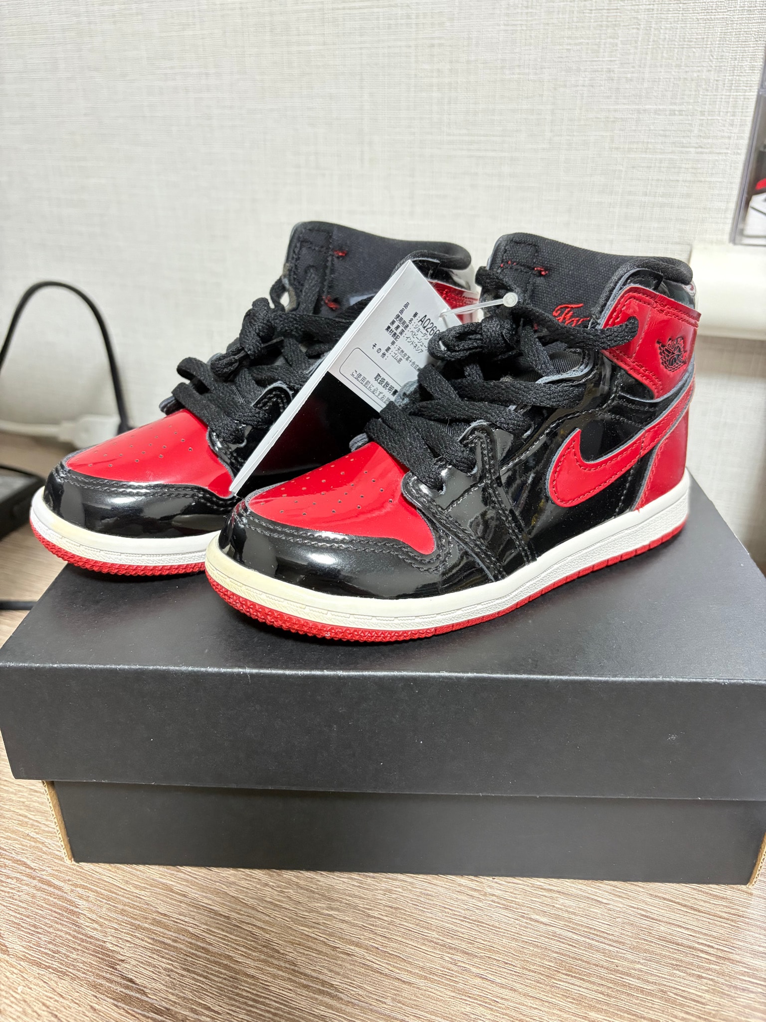 Nike TD Jordan 1 High OG "Patent Bred"