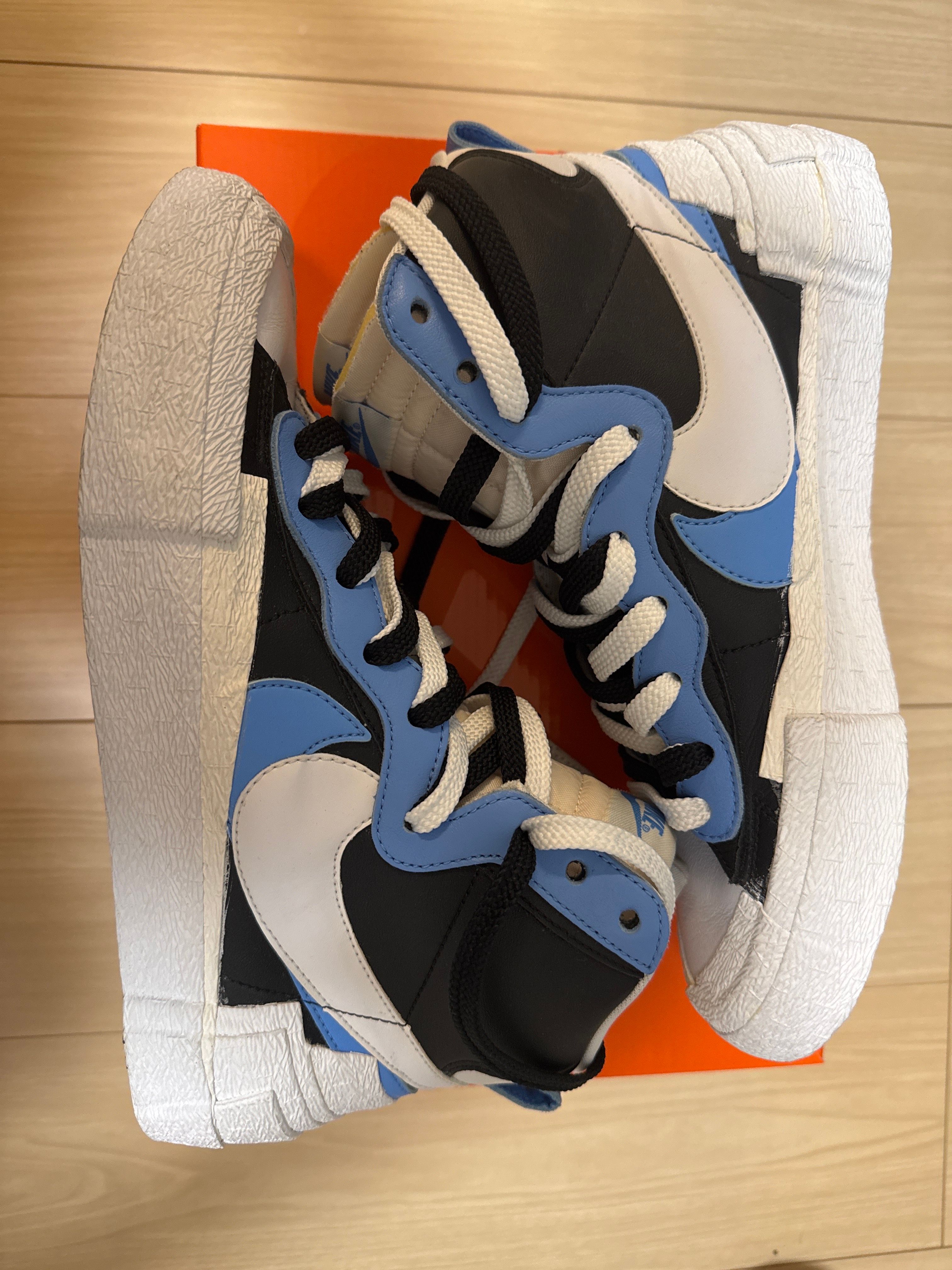 sacai × NIKE BLAZER MID "BLACK / BLUE"