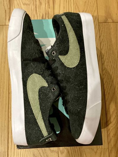 Stussy × Nike SB Blazer Low "Black/Palm Green"