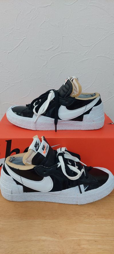 sacai × Nike Blazer Low "Black Patent Leather"