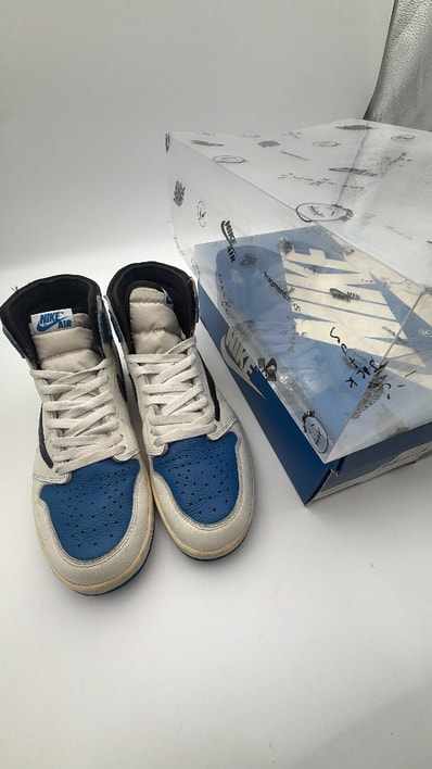Travis Scott × fragment design × Nike Air Jordan 1 Retro High OG SP "Military Blue"