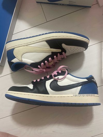 Travis Scott × fragment design × Nike Air Jordan 1 Low OG SP "Military Blue"