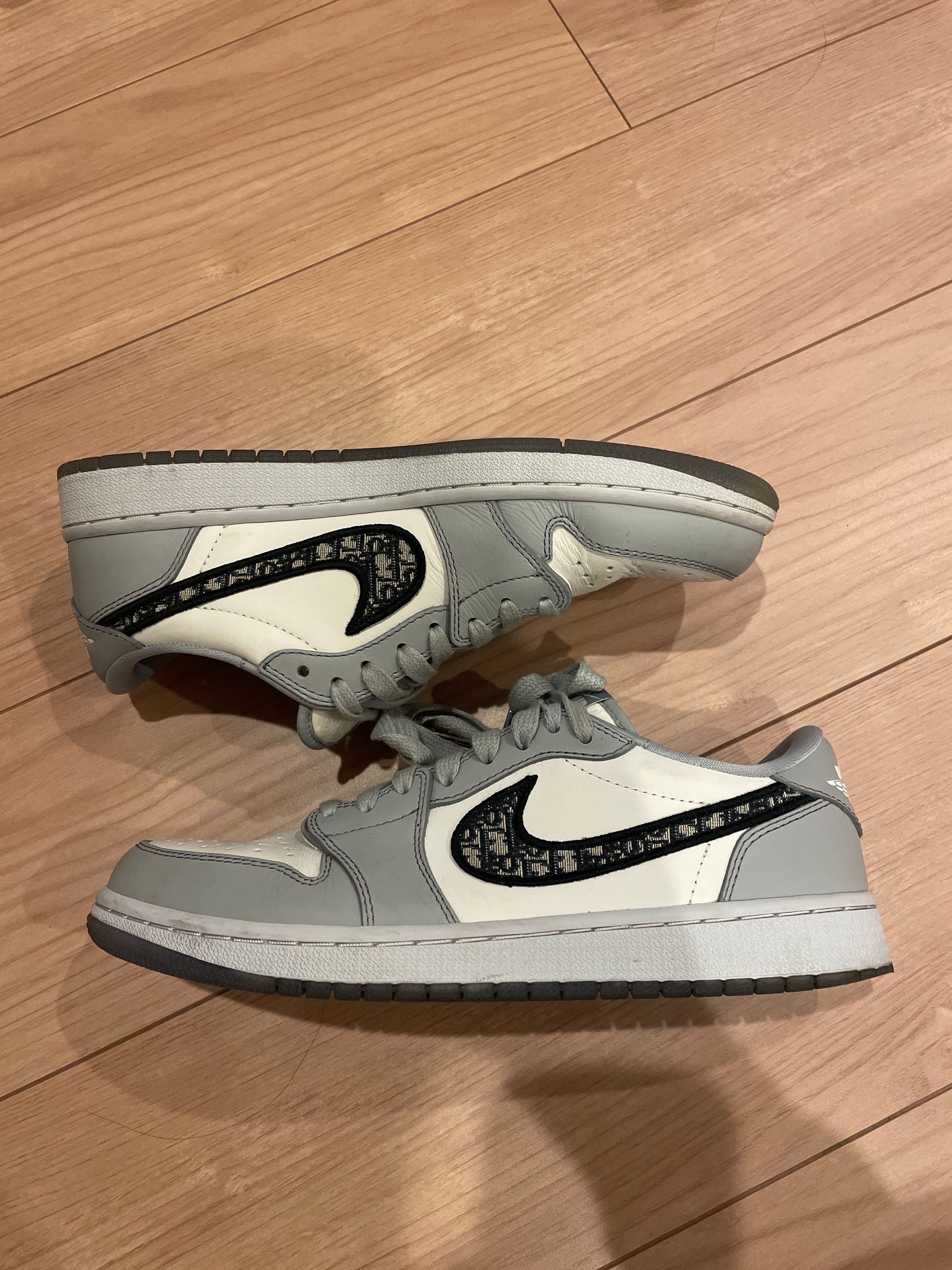Dior × Nike Air Jordan 1 Low OG "Wolf Grey/Black-Sail-White"