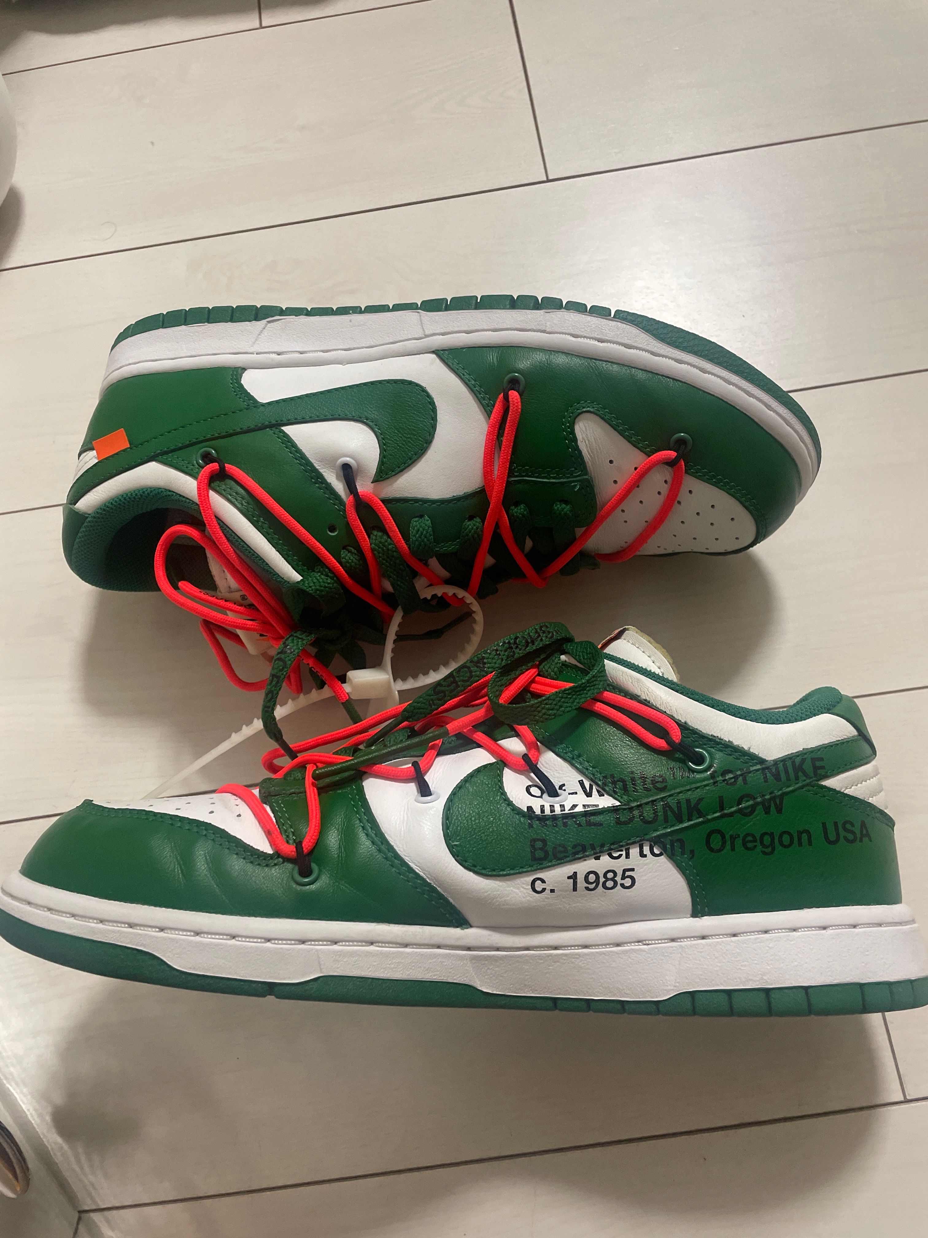 Off-White × Nike Dunk Low "White/Pine Green"
